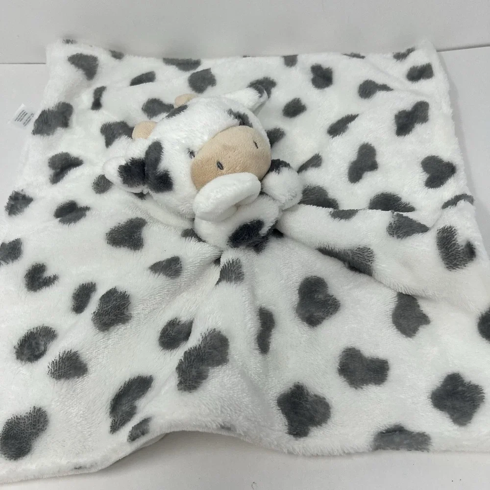 Carters White Gray Cow Baby Security Blanket Farm‎ Barn Lovey